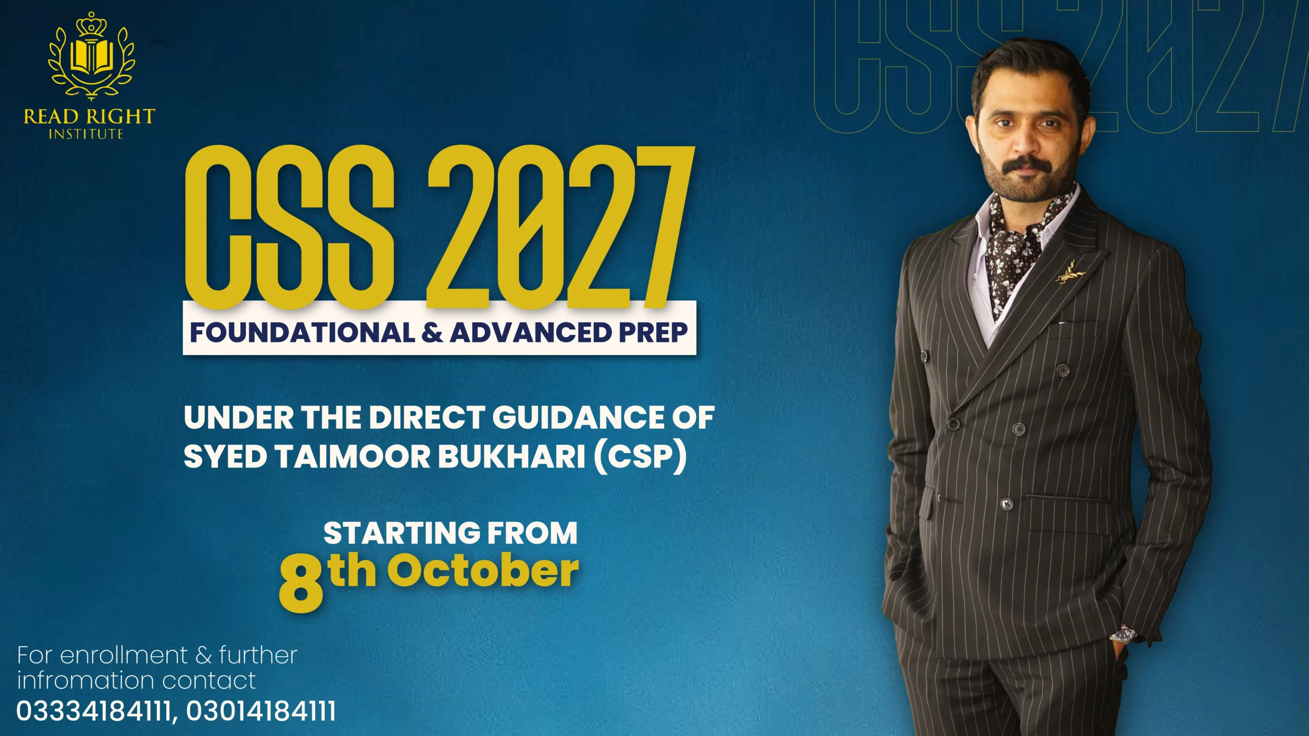 CSS 2027 picture of syed taimoor bukhari teaching to large number of students